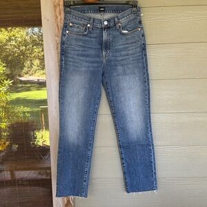 Edwin “Bree” Jeans with Frayed Hem in Hush